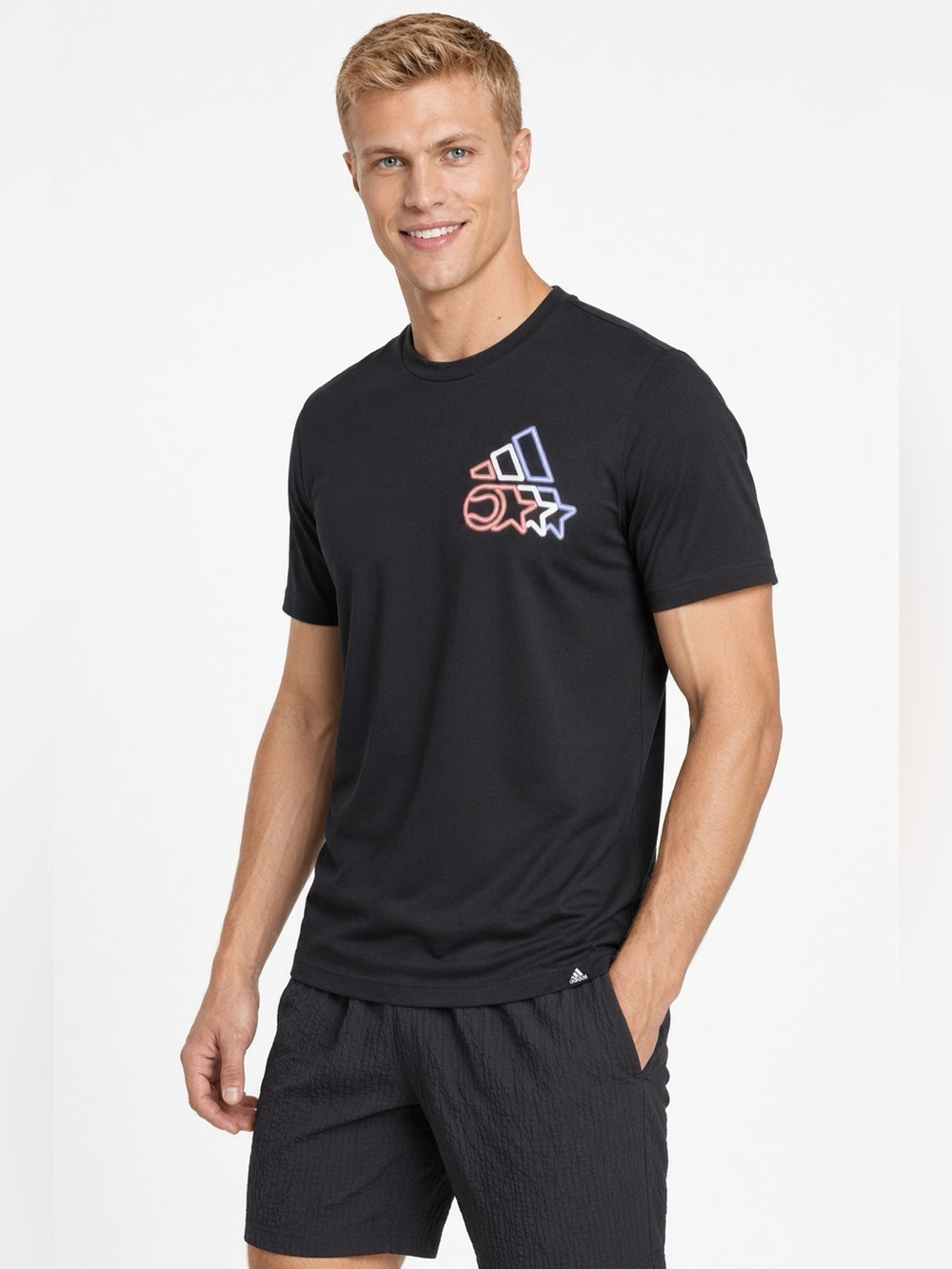Adidas Tennis City Lights Graphic Tee – Black NYC-MEDIUM🖤NWT✨